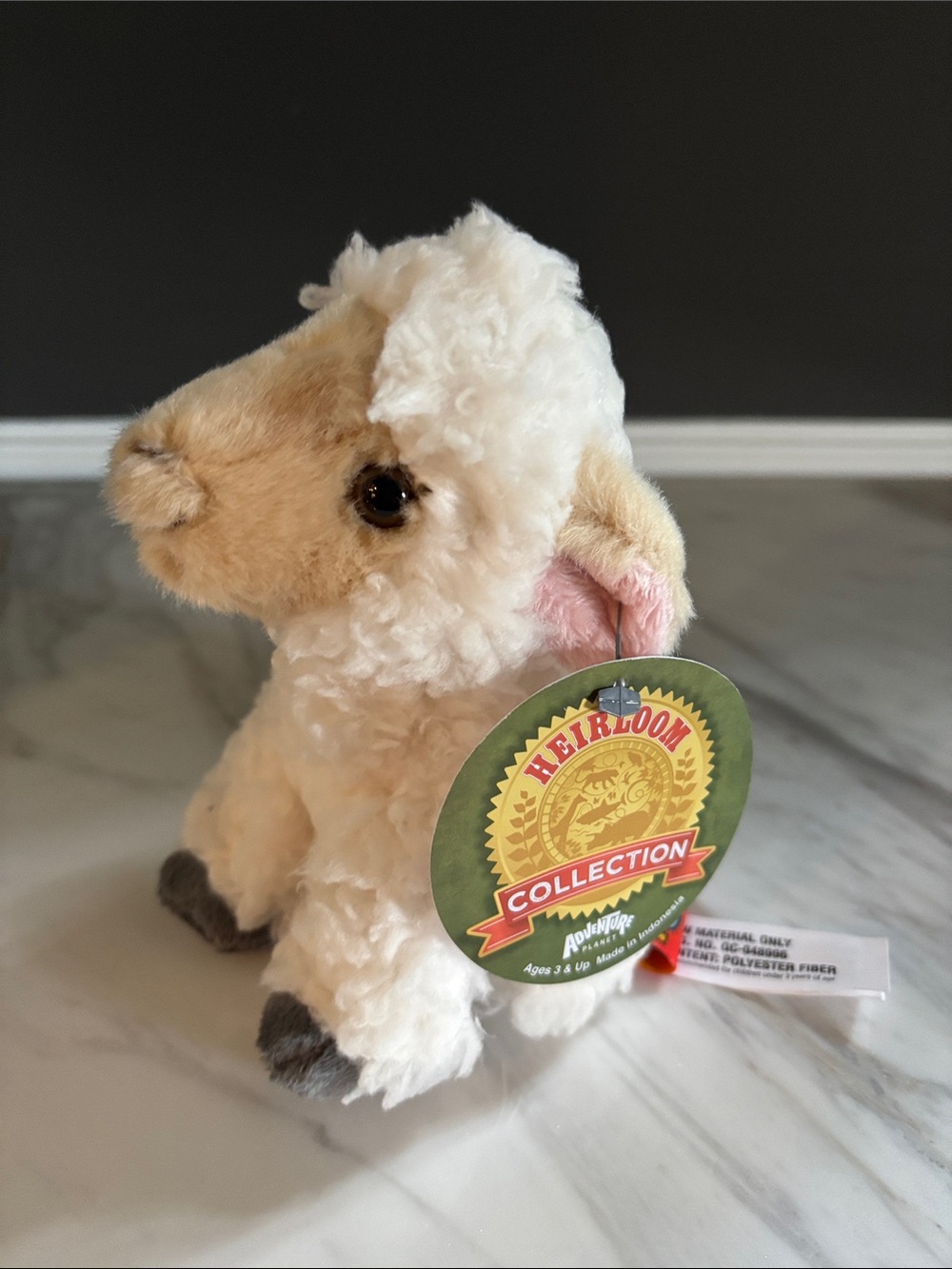 Heirloom Collection Plush Lamb - Cream and Tan Cozy Stuffed Animal